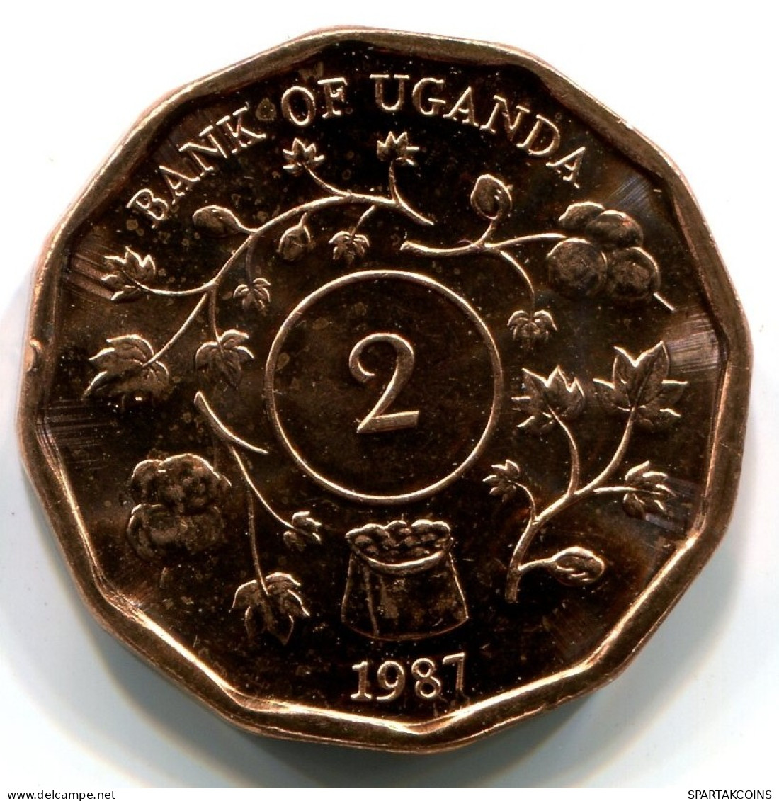 2 SHILLINGS 1987 UGANDA UNC Münze #W11142.D.A - Ouganda
