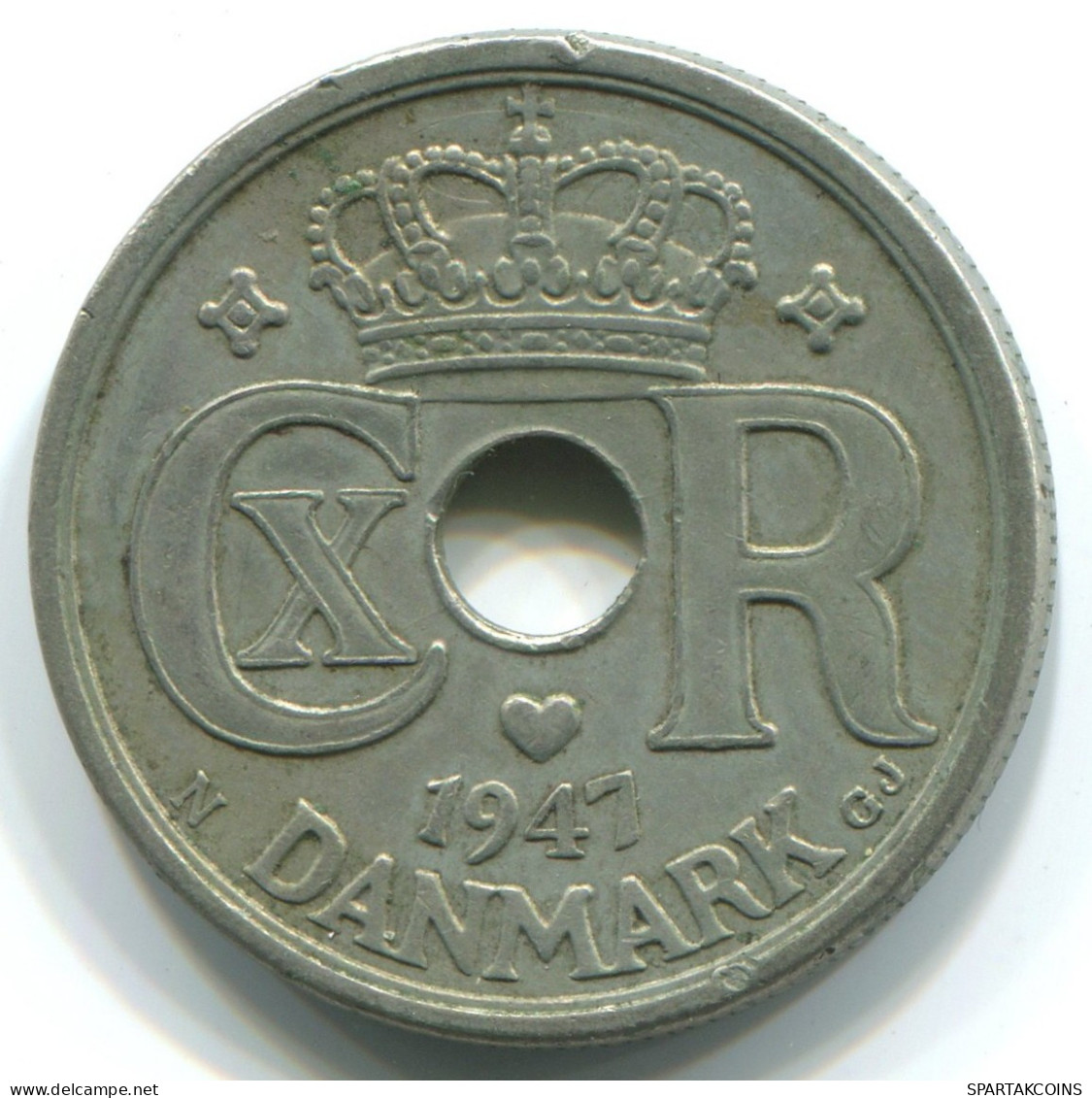 25 ORE 1947 DANEMARK DENMARK Pièce #WW1007.F.A - Denmark