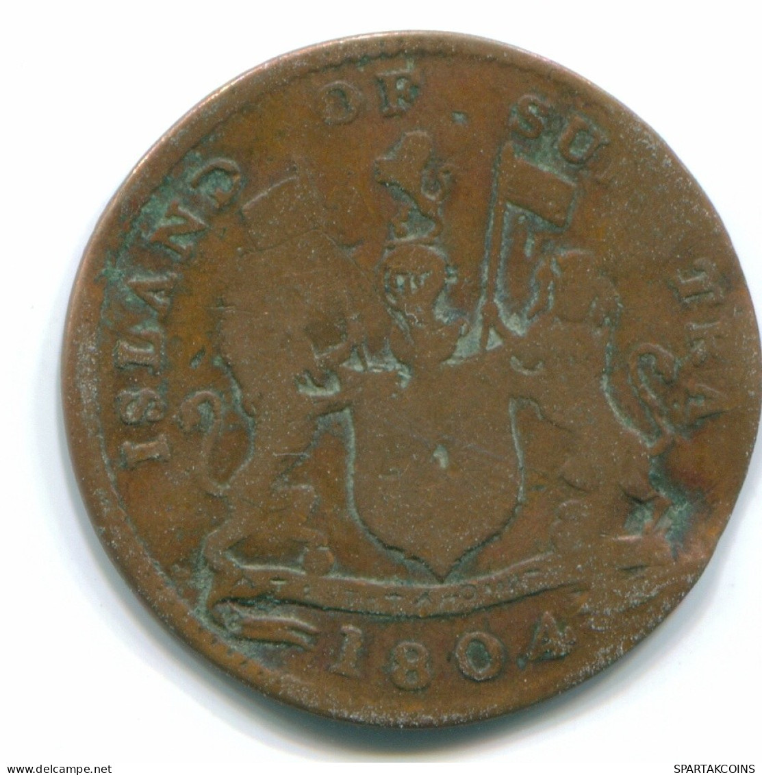 1 KEPING 1804 SUMATRA BRITISH EAST INDIES Copper Colonial Moneda #S11782.E.A - Inde
