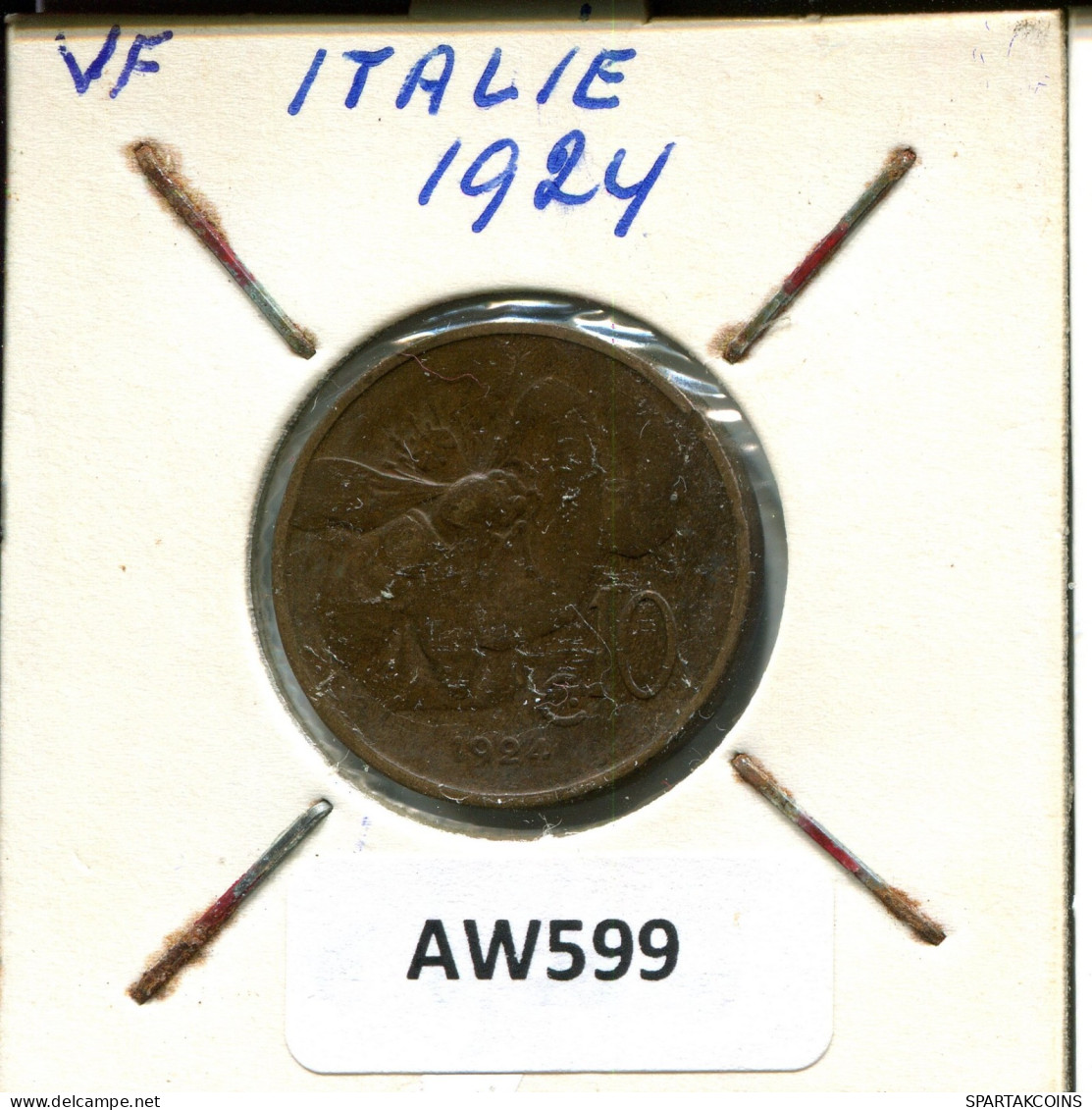 10 CENTESIMI 1924 ITALIE ITALY Pièce #AW599.F.A - 1900-1946 : Victor Emmanuel III & Umberto II