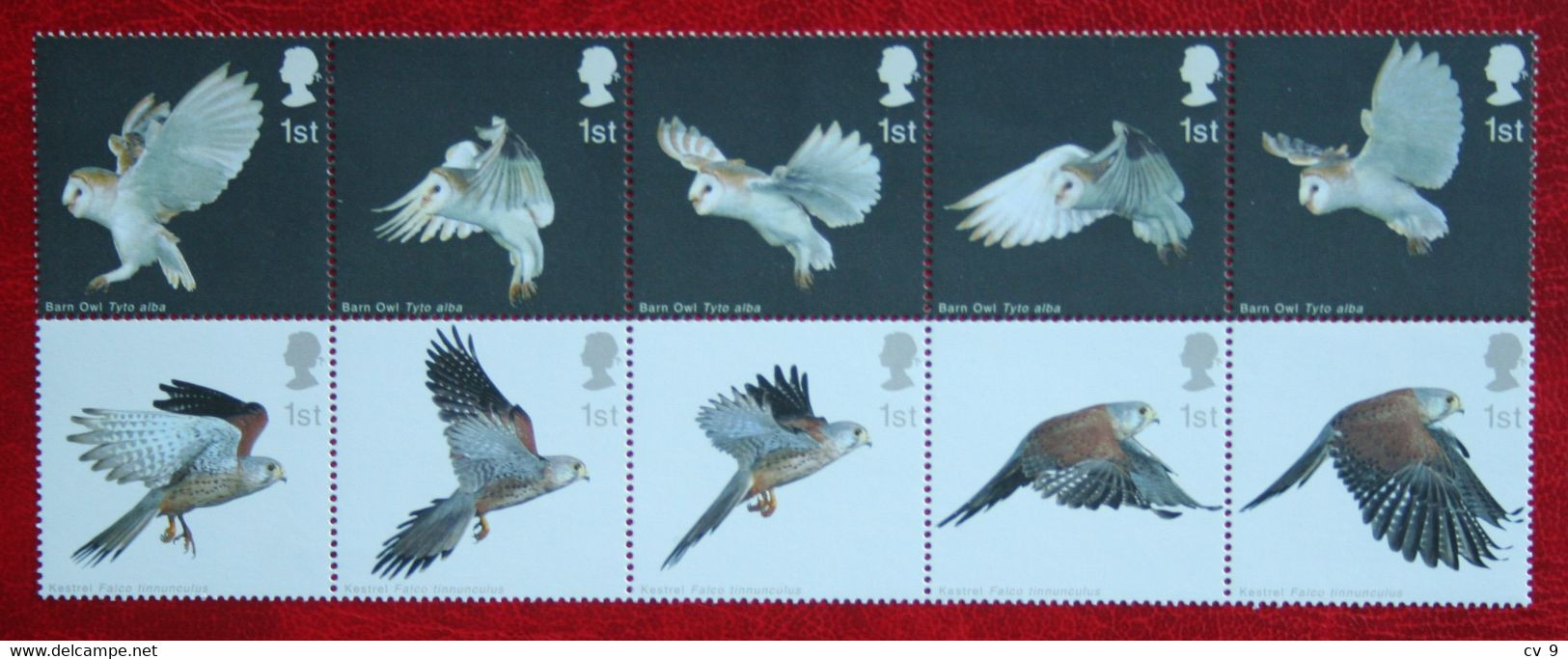 BIRDS OF PREY IN FLIGHT BARN OWL KESTREL (Mi 2070-2079) 2003 POSTFRIS MNH ** ENGLAND GRANDE-BRETAGNE GB GREAT BRITAIN - Unused Stamps