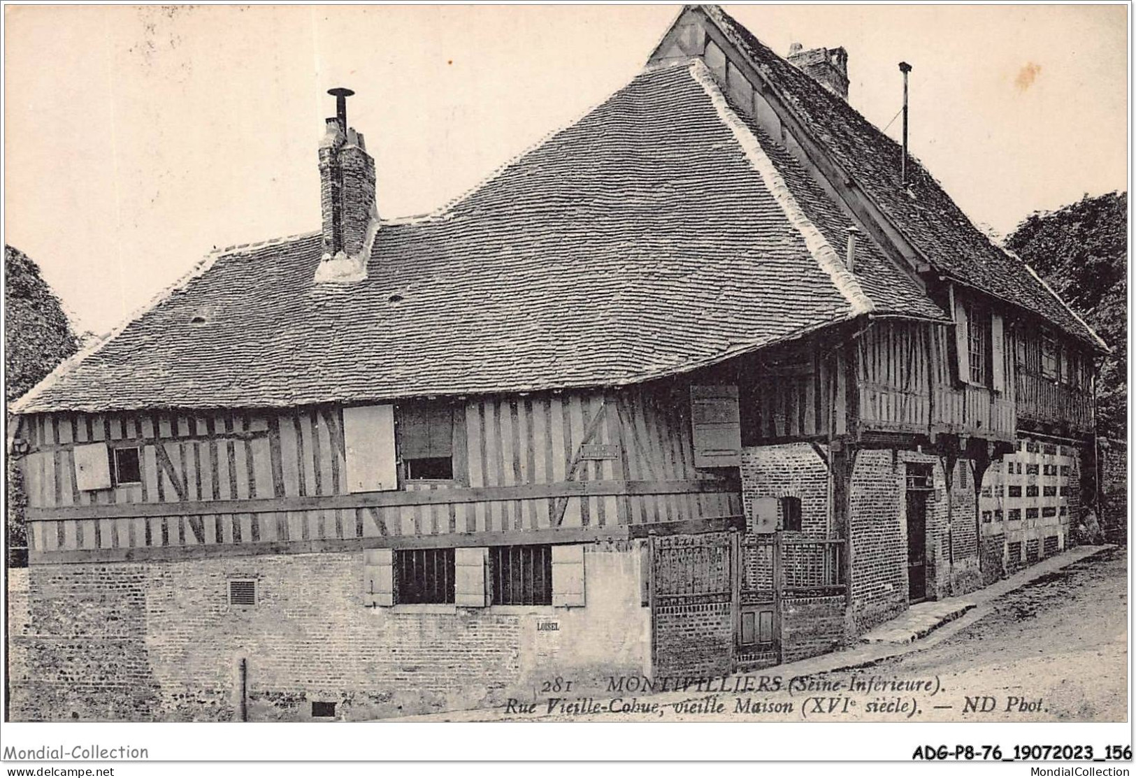 ADGP8-76-0718 - MONTVILLIERS - Rue Vieille-cohue - Vieille Maison  - Montivilliers