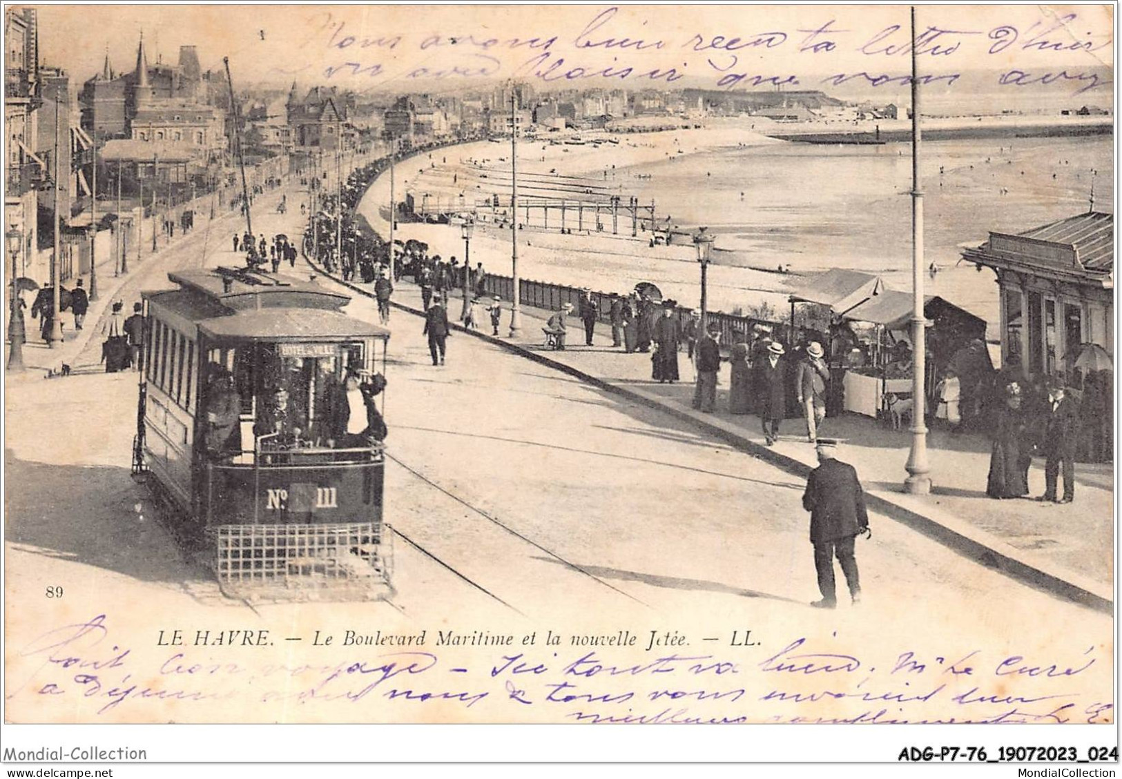 ADGP7-76-0515 - LE HAVRE - Le Boulevard Maritime Et La Nouvelle Jetée  - Station