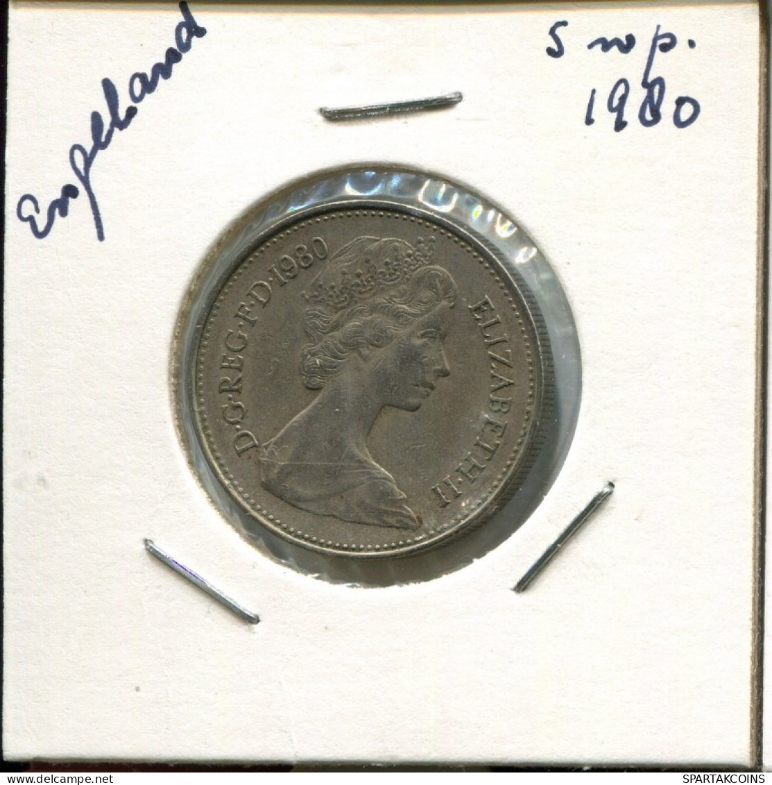 5 NEW PENCE 1980 UK GROßBRITANNIEN GREAT BRITAIN Münze #AN537.D.A - 5 Pence & 5 New Pence