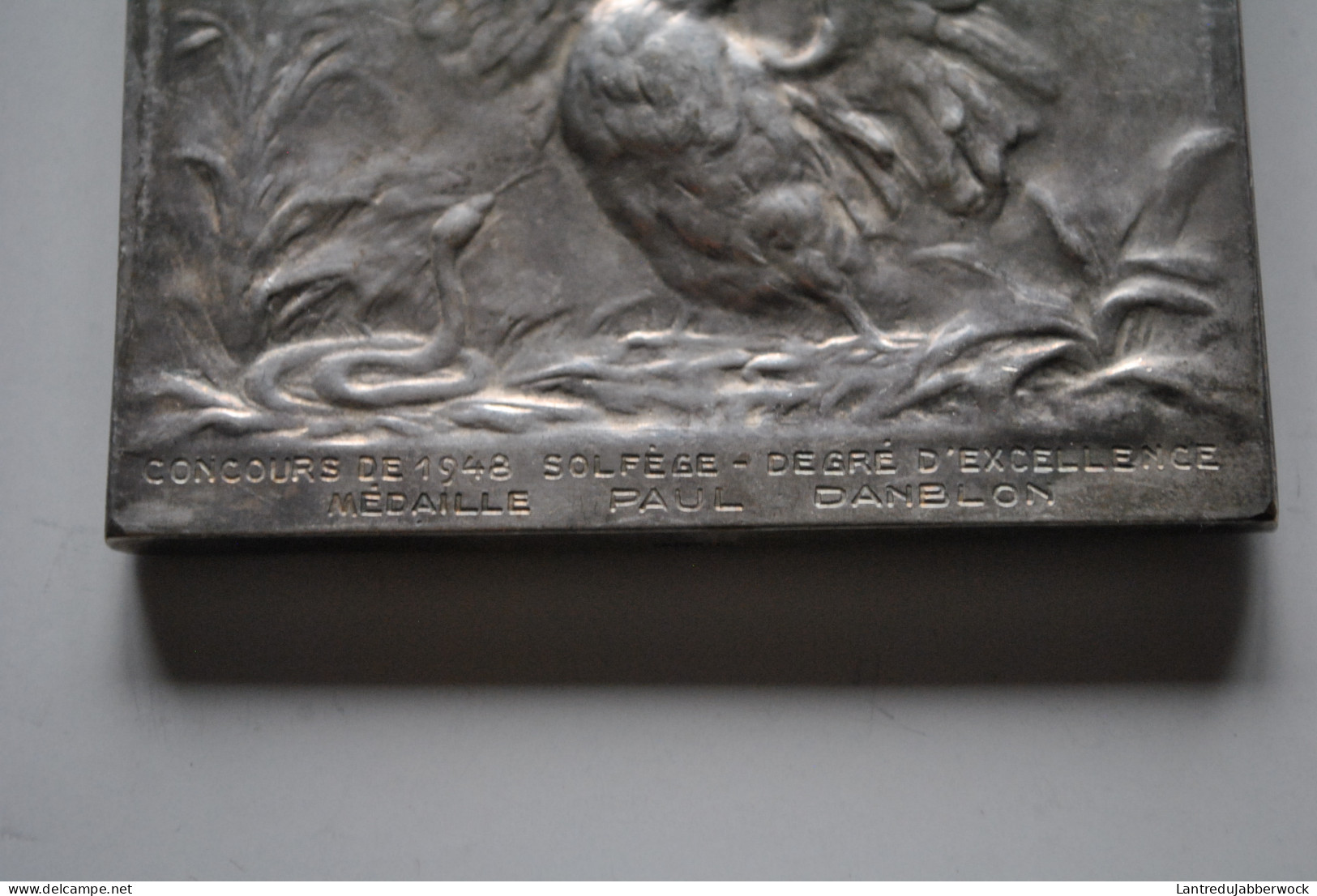 Médaille En Bronze Argenté Ecole De Musique De Saint Josse Ten Noode Schaerbeek Concours 1948 De Solfège Paul Danblon - Fichas De Municipios