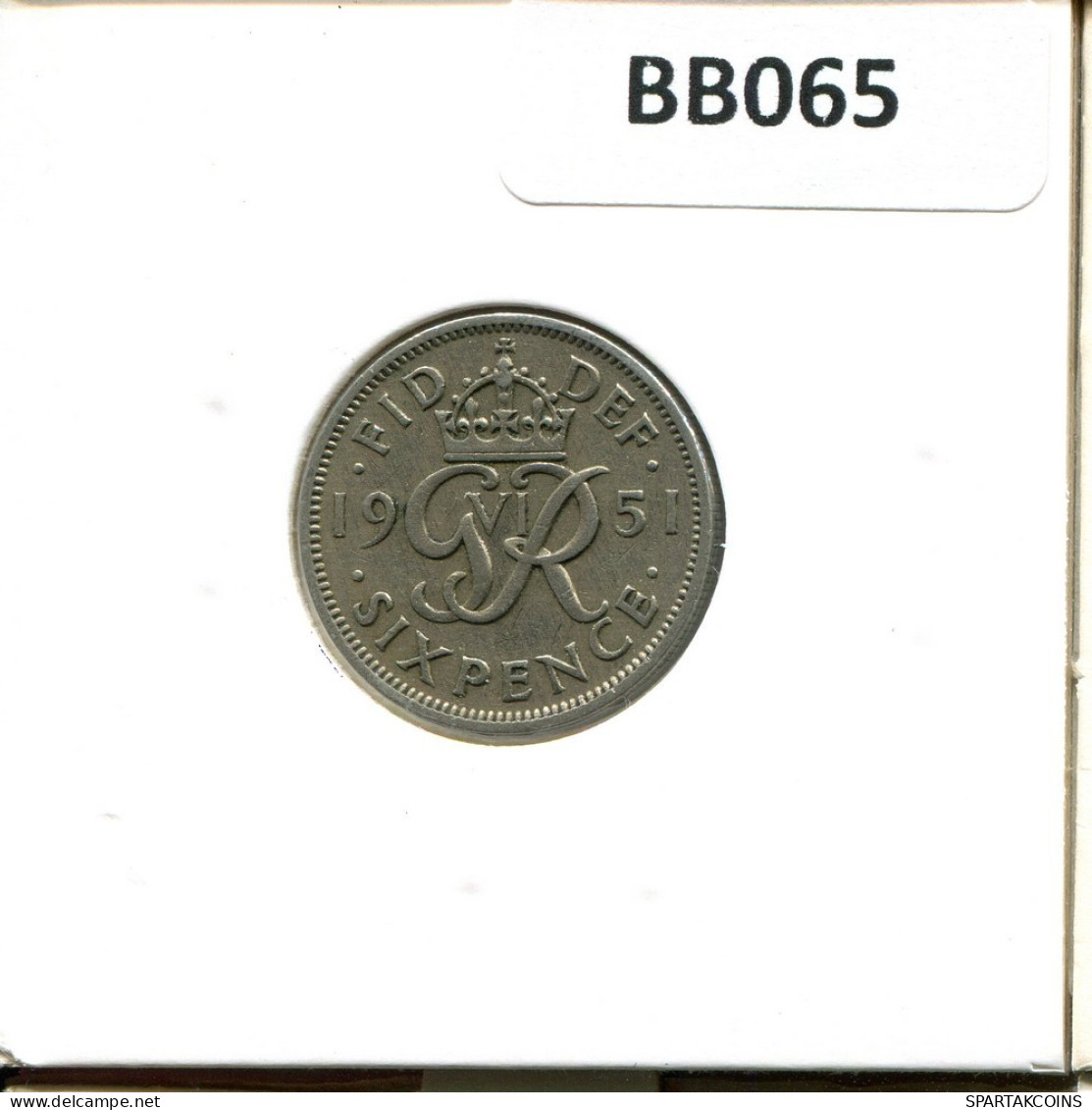 SIXPENCE 1951 UK GRANDE-BRETAGNE GREAT BRITAIN Pièce #BB065.F.A - H. 6 Pence