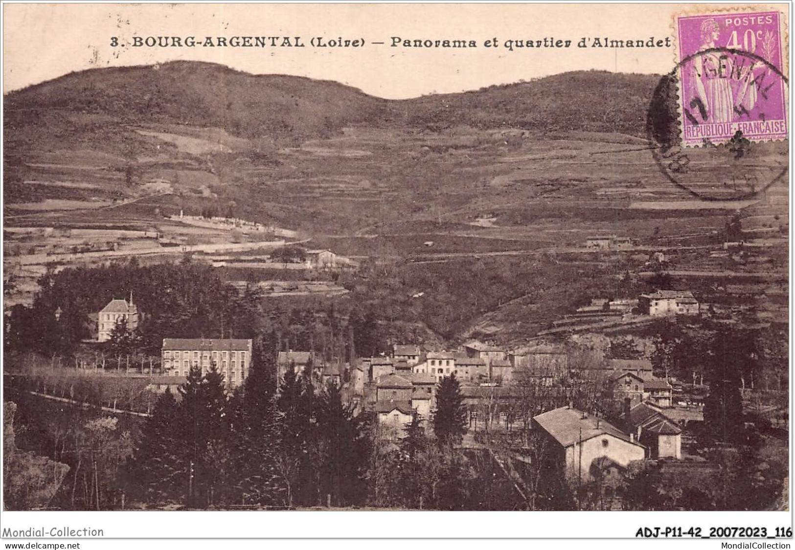 ADJP11-42-0953 - BOURG-ARGENTAL - Panorama Et Quartier D'ALMANDET - Bourg Argental