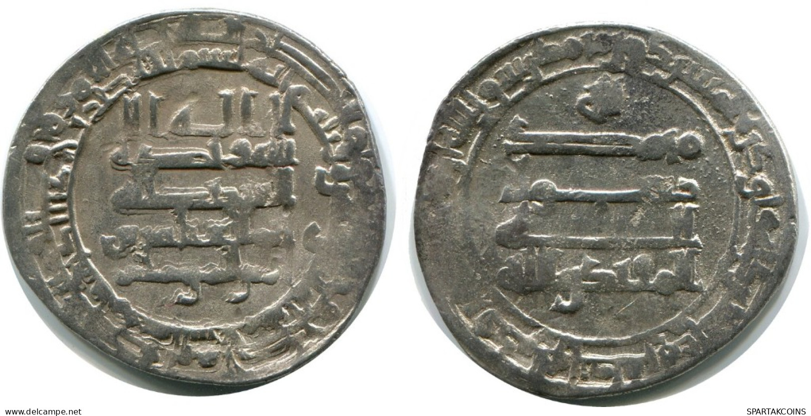 ABBASID AL-MUQTADIR AH 295-320/ 908-932 AD Silver DIRHAM #AH181.45.D.A - Oriental