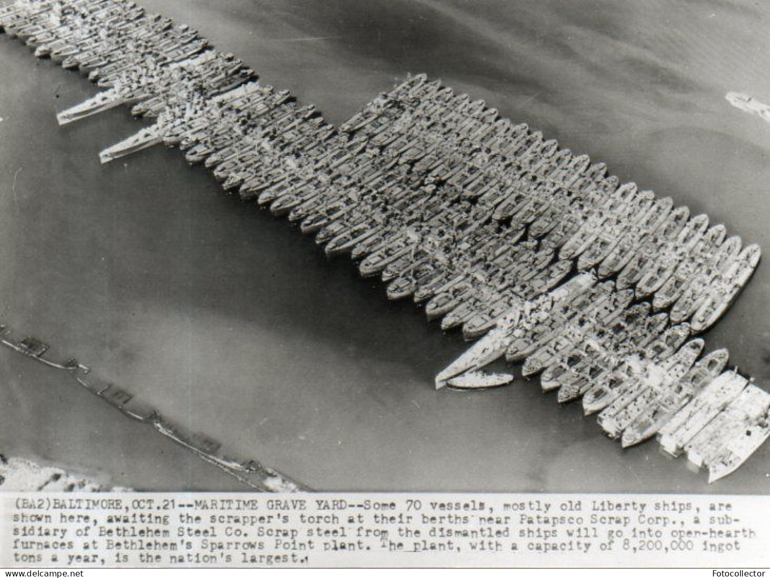 USA Militaria Baltimore : Maritime Grave Yard Of Liberty Ships (cimetière De Bateaux Bethlehem Stell Co) - Boats