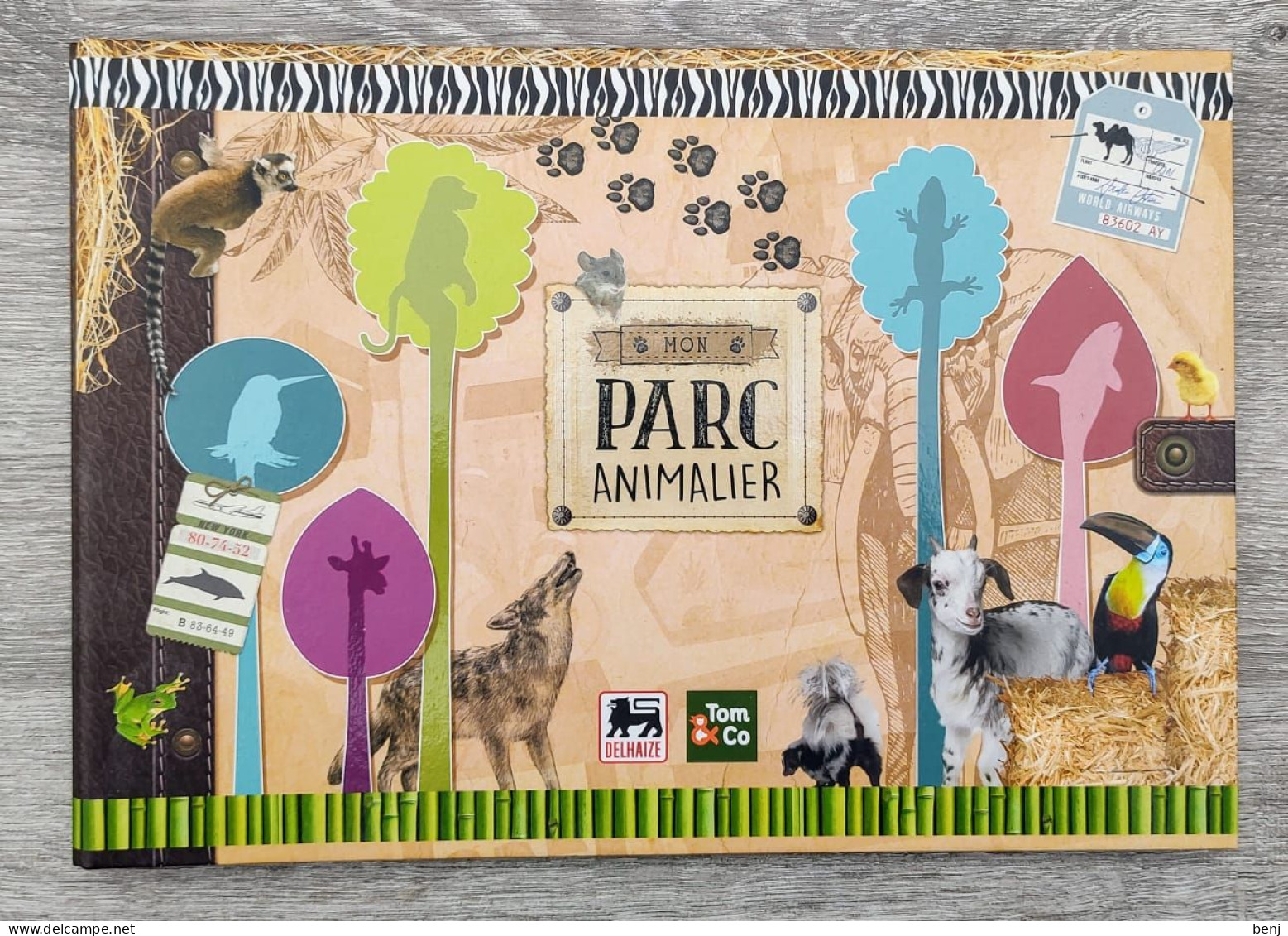 Album (vide) Mon Parc Animalier (Delhaize - Tom & Co - Cartamundi) - Trading Cards