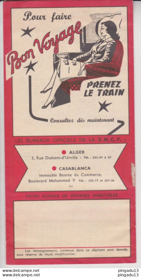 Au Plus Rapide Algérie Maroc Publicité SNCF AFN Années 1959 Pour Voyager En France 6 Volets 12 Pages - Europa