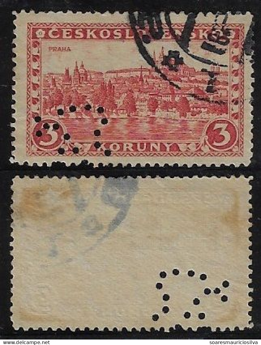 Czechoslovakia 1921/1938 Stamp Perfin ČSKS By Union Of International Forwarding & Transport In Praga Lochung Perfore - Sonstige & Ohne Zuordnung