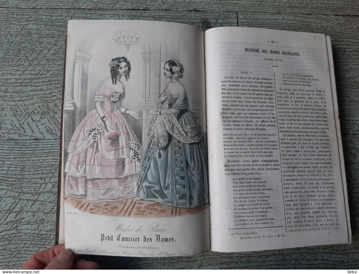 Journal Des Demoiselles 1847 12 Gravures De Mode Romans - Moda