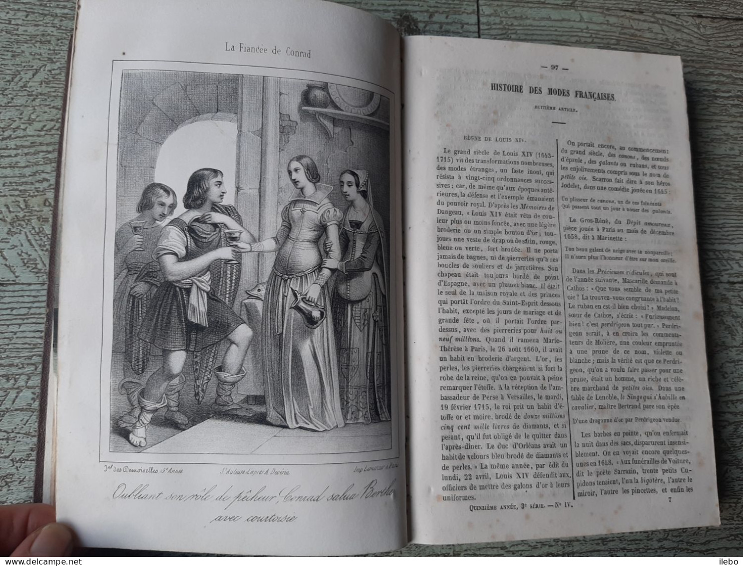 journal des demoiselles 1847 12 gravures de mode romans