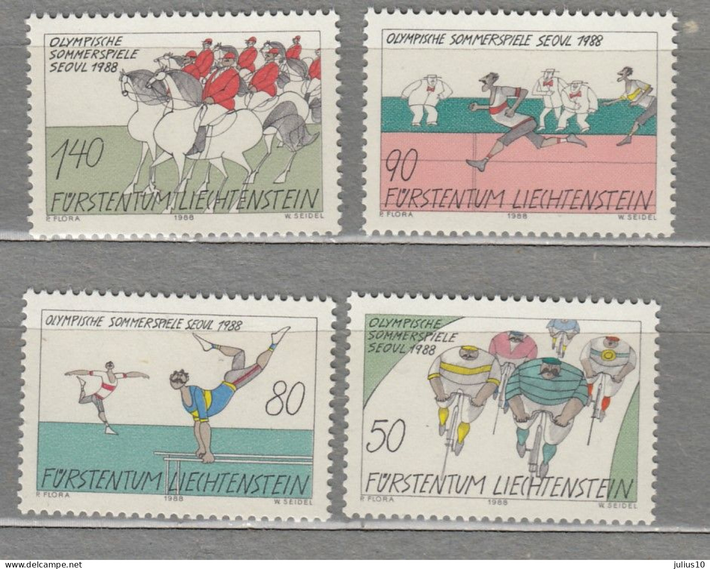 LIECHTENSTEIN 1988 Olympic Games Mi 947-950 MNH(**) #Sp188 - Summer 1988: Seoul