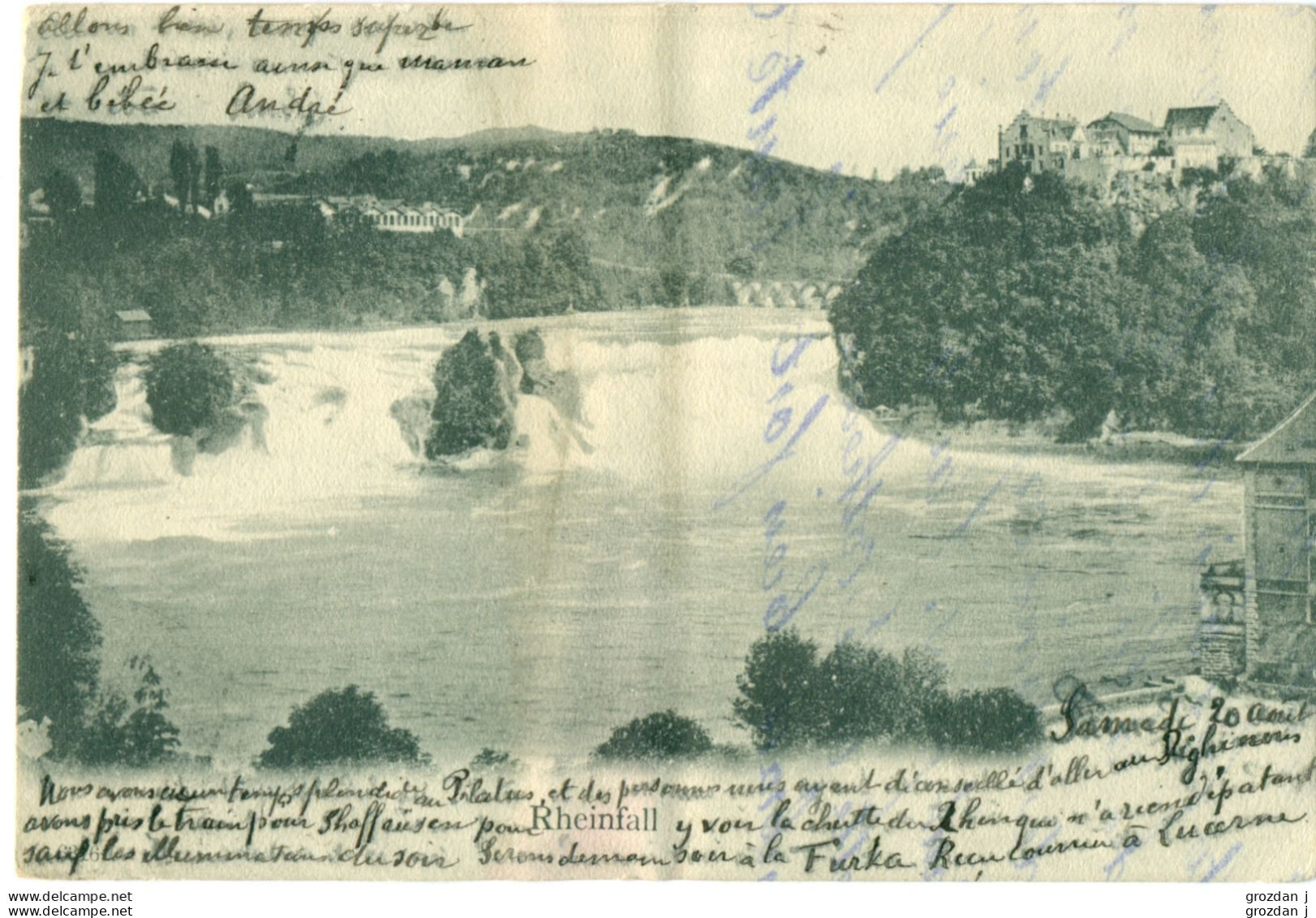 SPRING-CLEANING LOT (4 POSTCARDS), Rheinfall / Rhine Falls, Germany - Collections & Lots