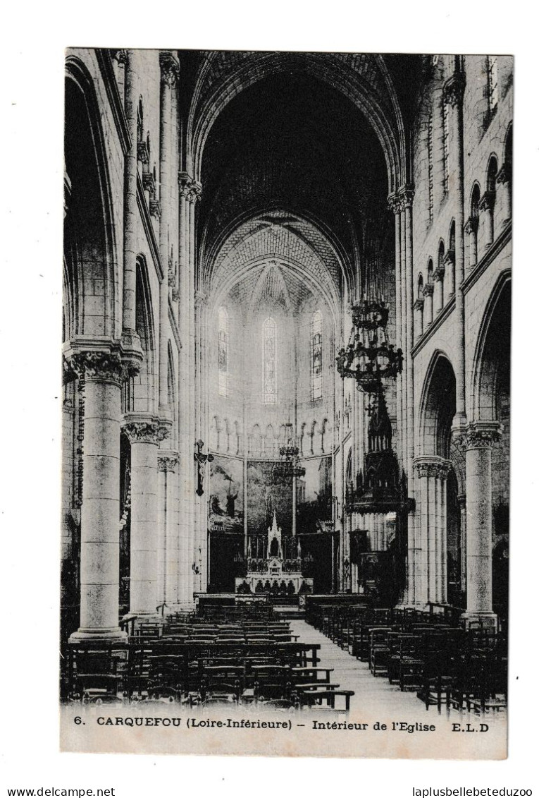 CPA - 44 - CARQUEFOU - Intérieur De L'Eglise - Vers 1910 - Cliché Pas Courant - Carquefou