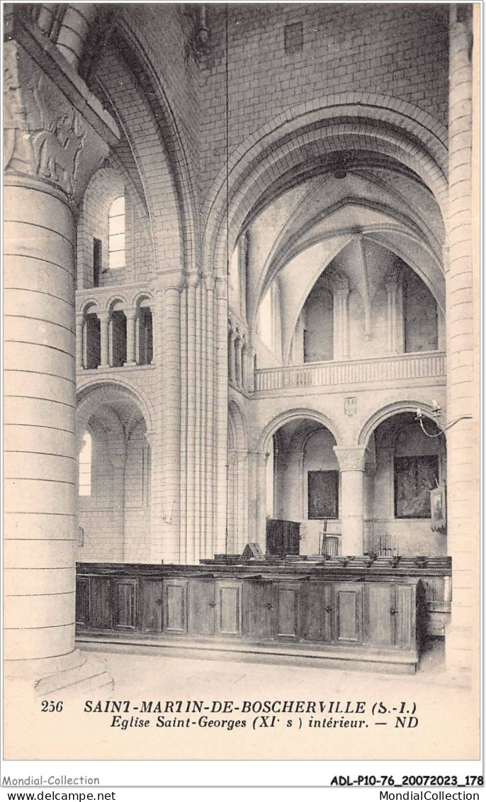 ADLP10-76-0948 - SAINT-MARTIN-DE-BOSCHERVILLE - église Saint-georges - XIe S - Intérieur - Saint-Martin-de-Boscherville