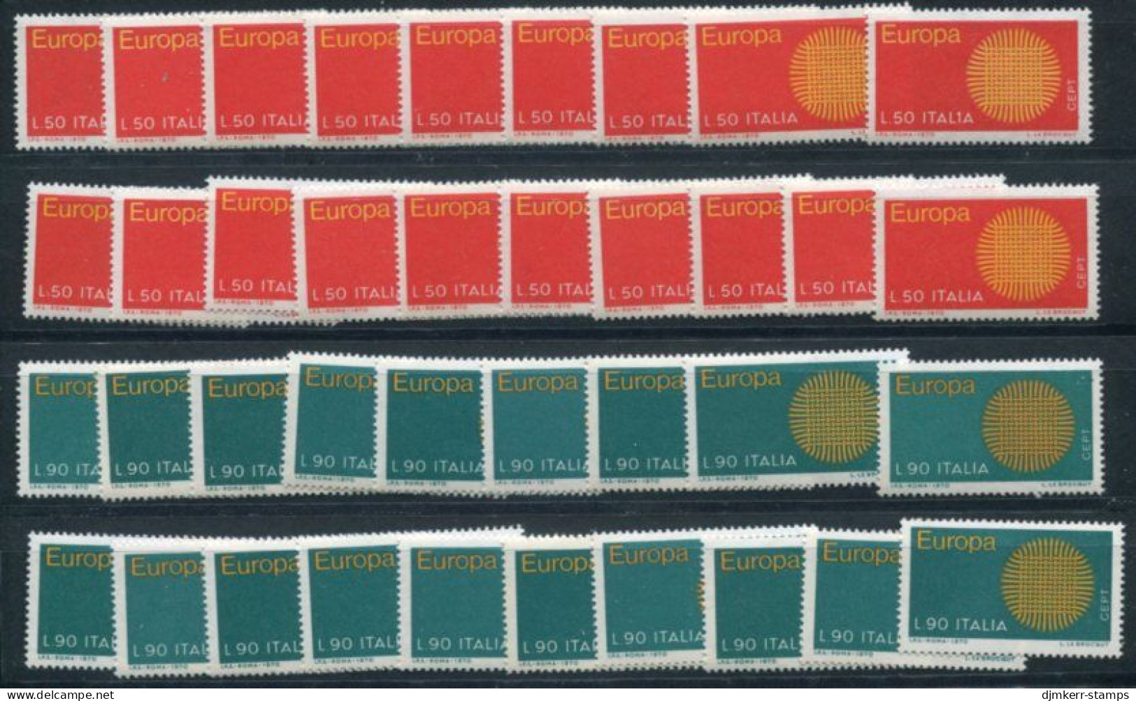 ITALY 1970 Europa, 19 Sets  MNH / **.  Michel 1309-10 - 1961-70: Mint/hinged