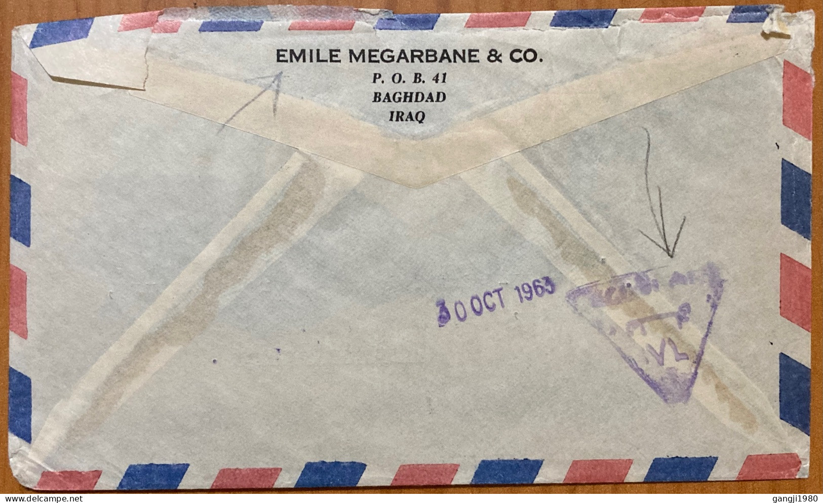 IRAQ 1963, CENSOR COVER, USED TO GERMANY, ADVERTISING EMILE MEGARBANE & CO, SCHOOL, MOSQUE & MINARETS, BAGHDAD  CITY CAN - Iraq