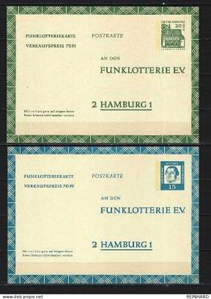 BERLIN 2 Postkarten FUNKLOTTERIE Ungebraucht - Siehe Bild - Cartoline - Nuovi