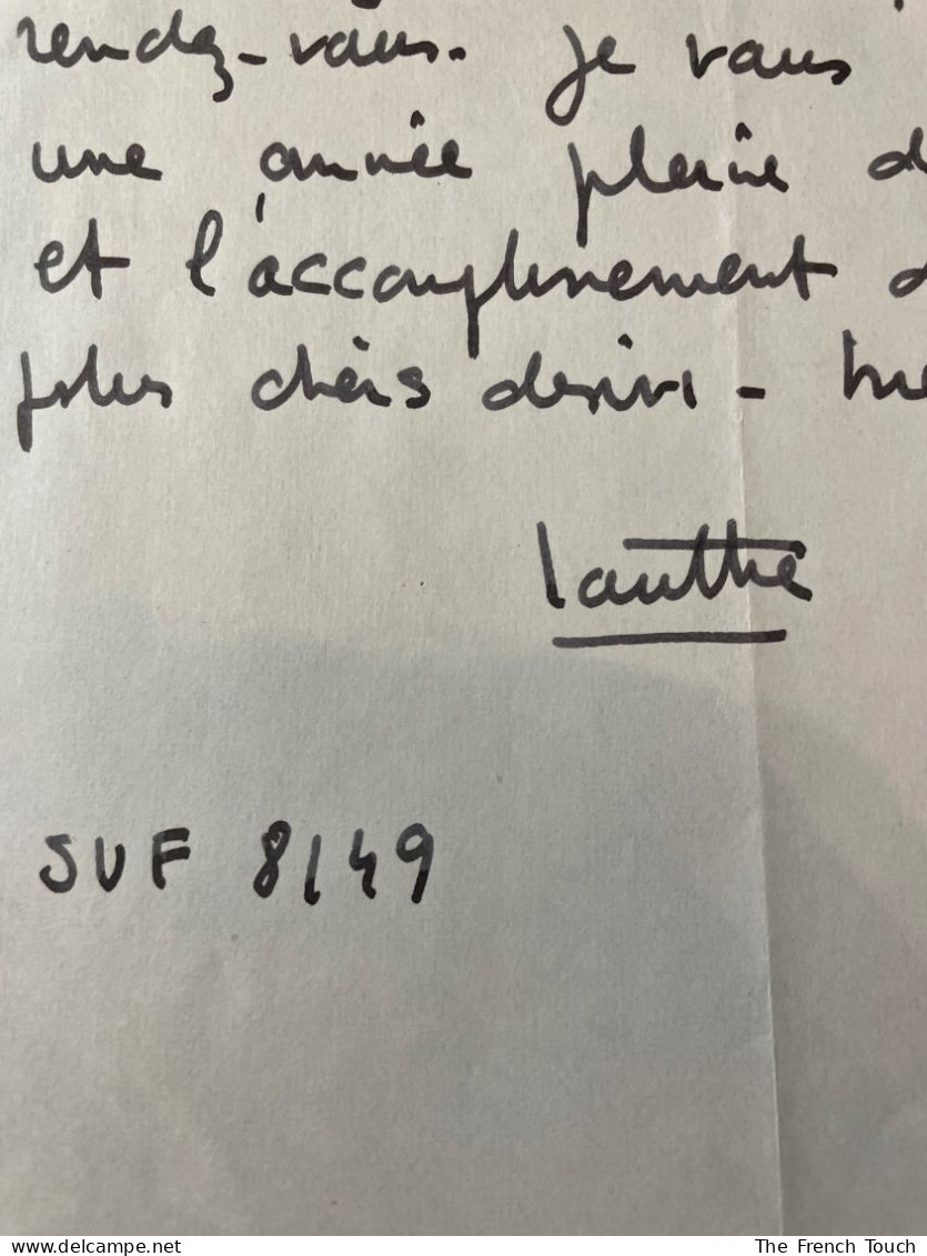 LOUTTRE B. (MARC-ANTOINE BISSIÈRE, DIT) - 1965 -  Correspondance [une Lettre Et Une Enveloppe] - Schrijvers