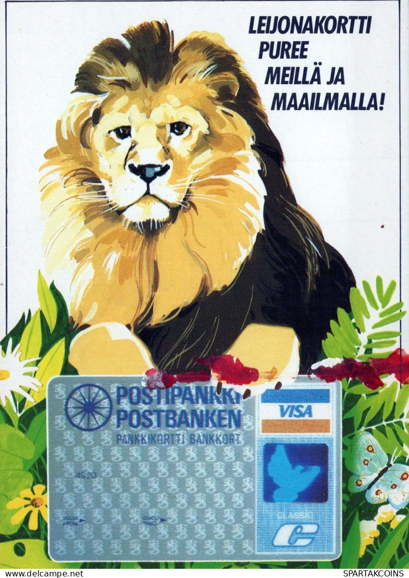 LEÓN Animales Vintage Tarjeta Postal CPSM #PBS061.A - Leoni