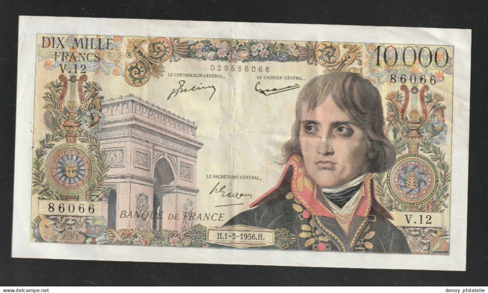 Billet 10000 Francs Bonaparte Du 7 3 1956 -Qualité Sup - 10 000 F 1955-1958 ''Bonaparte''