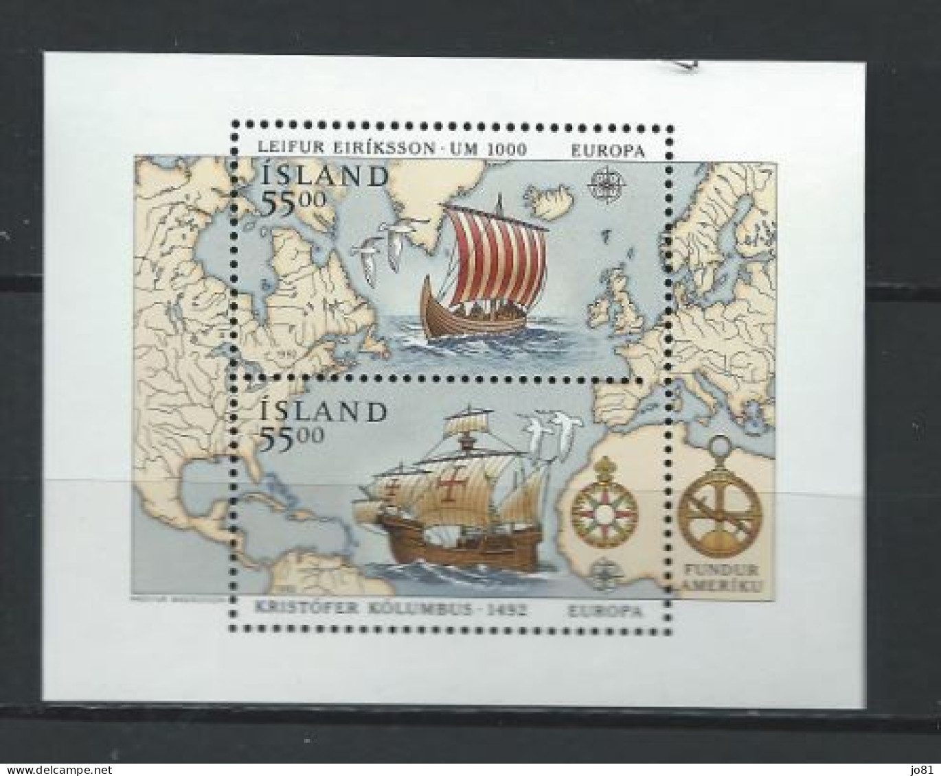 Islande YT Bloc 13 Neuf Sans Charnière XX MNH Europa 1992 - Blocs-feuillets