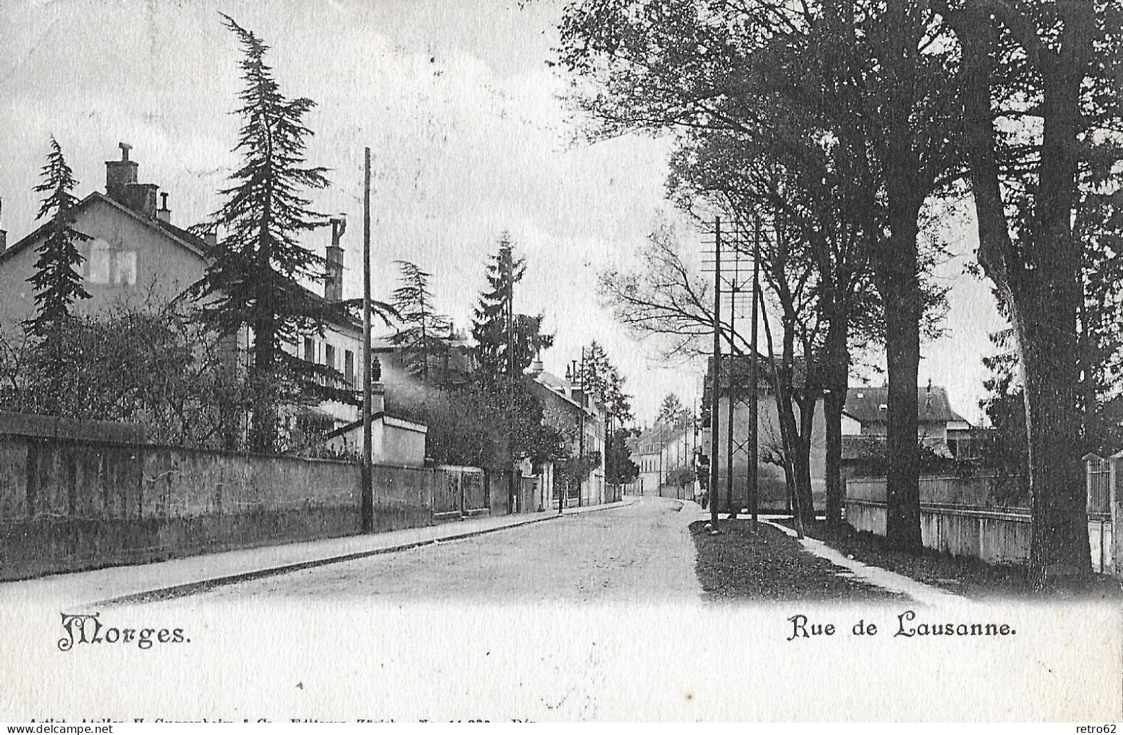 MORGES ► Rue De Lausanne Anno 1909 - Morges