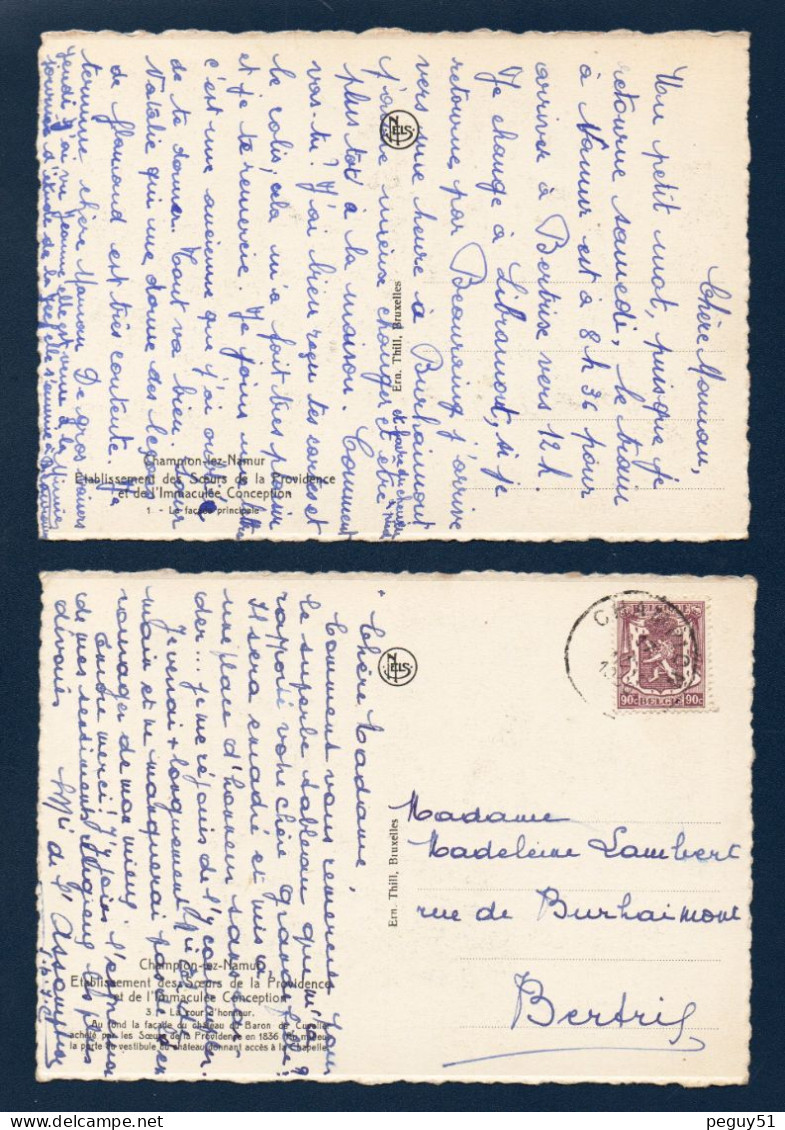 Champion-lez-Namur. Ets Des Soeurs De La Providence Et De L'Immaculée Conception. Lot De 12 Cartes. Voir Descriptions. - Namen