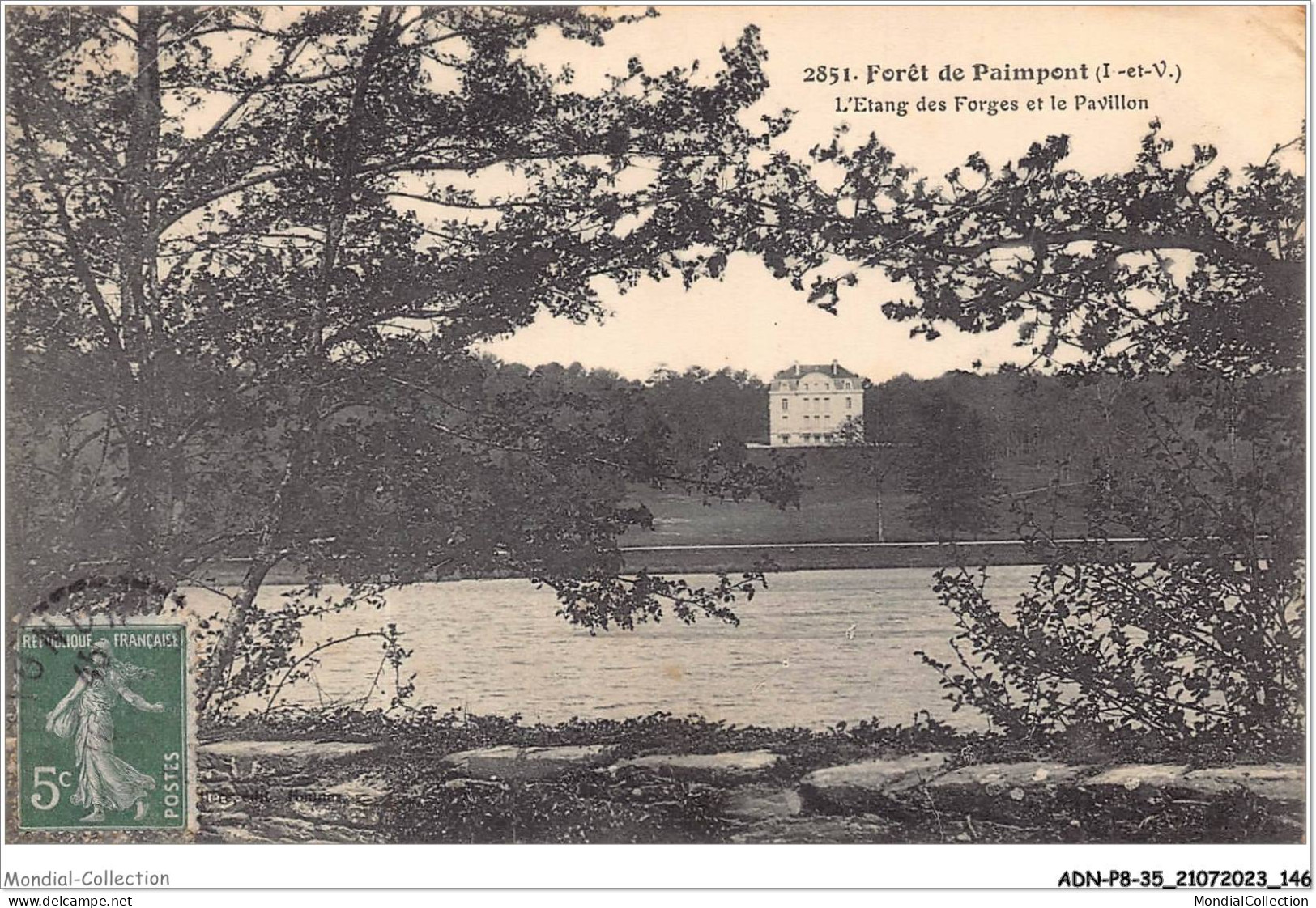 ADNP8-35-0728 - FORET DE PAINPONT - L'etang Des Forges Et Le Pavillon  - Paimpont