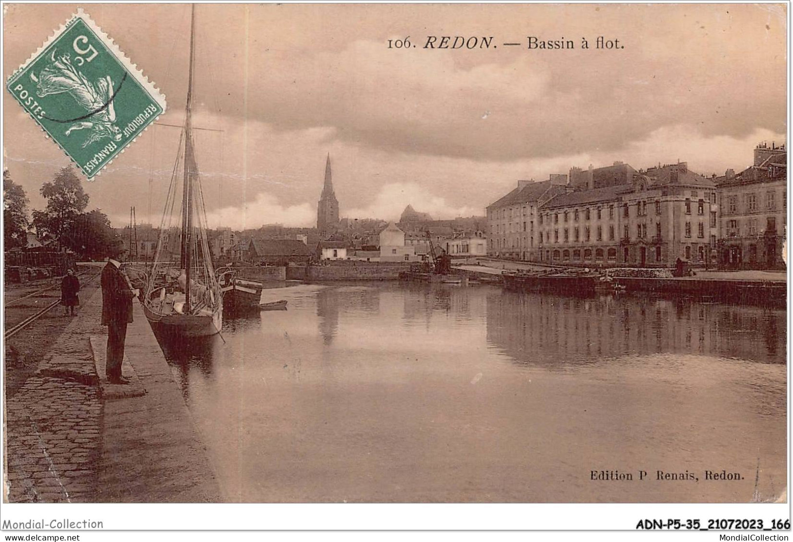ADNP5-35-0445 - REDON - Bassin à Flot  - Redon
