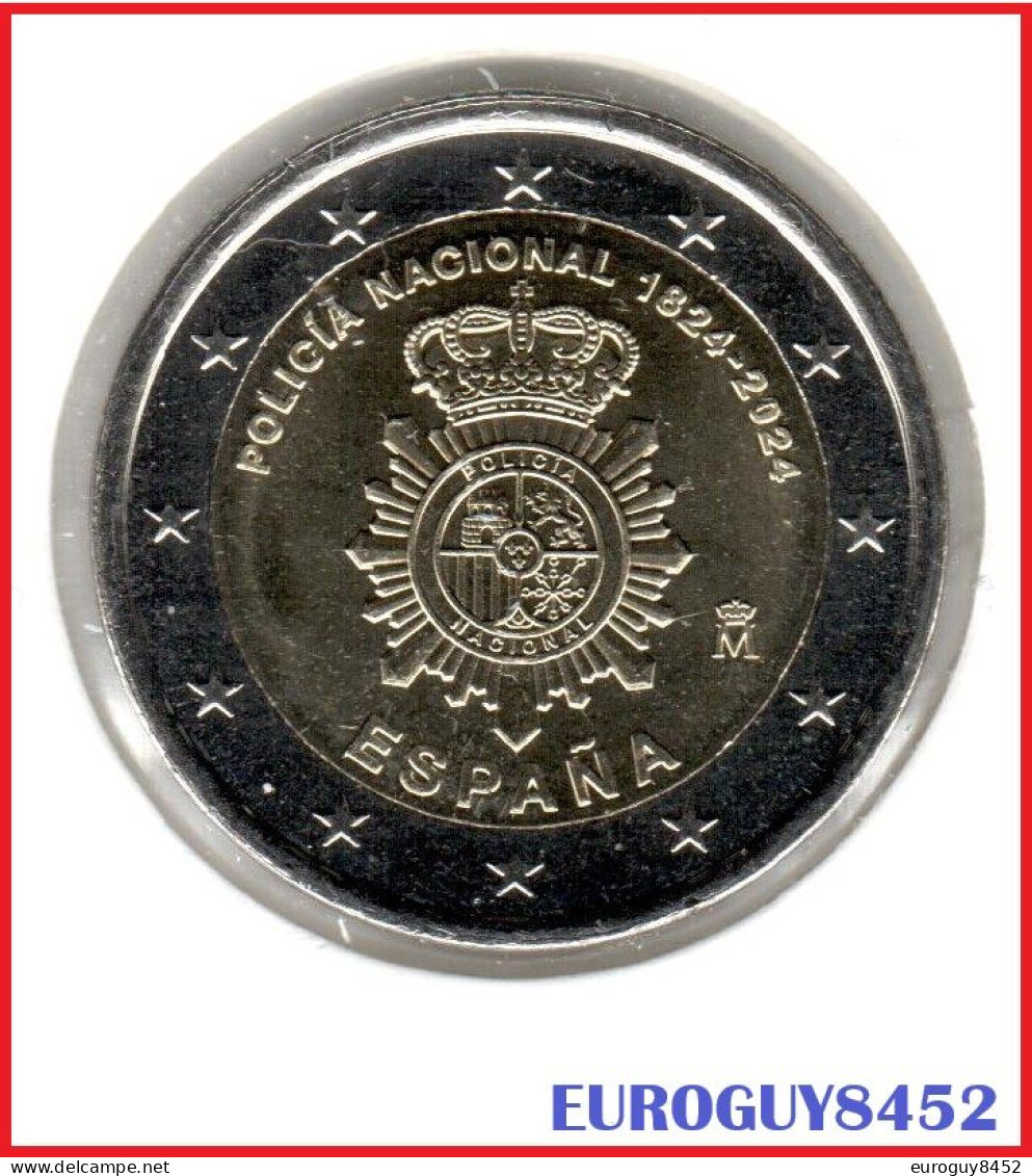 SPANJE - 2 € COM. 2024 UNC - NATIONALE POLITIE - Spanien