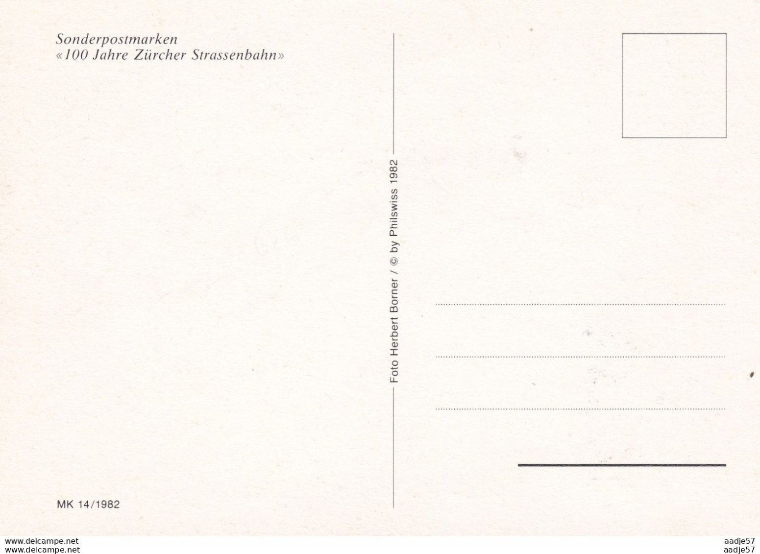 Suisse // Schweiz // Switzerland / Tramway Carte Maximum Maxicard 1982 - Strassenbahnen