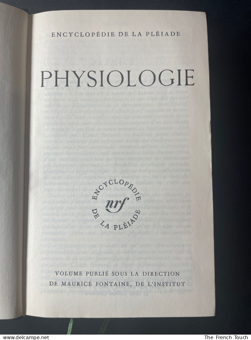 Physiologie - 1969 - Maurice Fontaine - La Pleiade