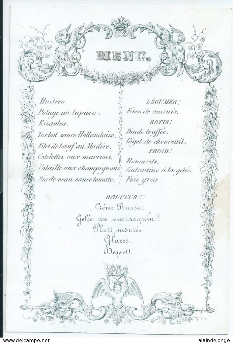 Porseleinkaart - Carte Porcelaine - Menu - 15x10cm - Ref 22 - Cartes Porcelaine