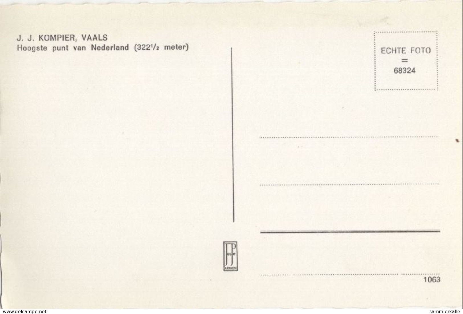 123631 - Niederlande - Niederlande - Höchster Punkt Des Landes - Vaals