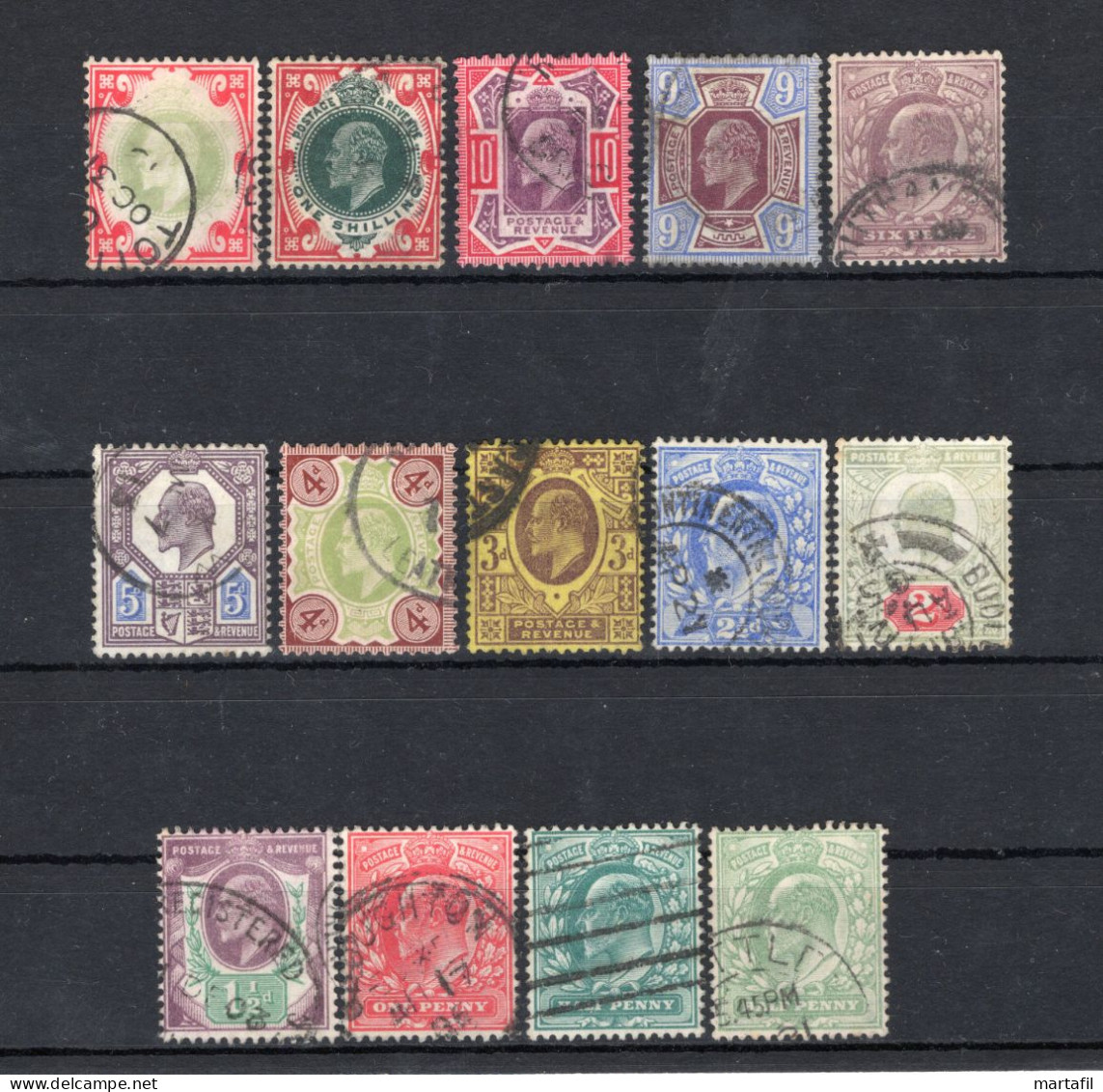 1902 GRAN BRETAGNA Effigie Di Re Edoardo VII 106/117 SET USATO - Used Stamps