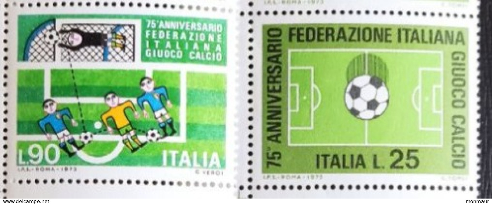 ITALIA 1973  ANNIVERSARIO FEDERAZIONE ITALIANA GIUOCO CALCIO - 1971-80: Mint/hinged