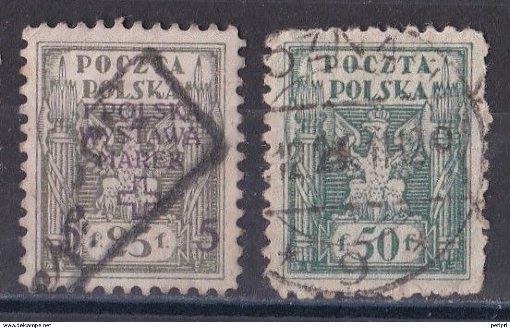 Pologne - République 1919  -  1939   Y & T N °  164   Et  166  Oblitérés - Used Stamps