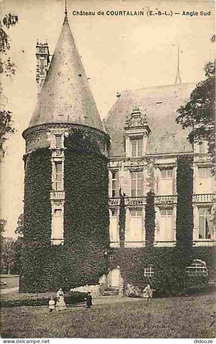 28 - Courtalain - Château De Courtalain - Angle Sud - Animée - CPA - Voir Scans Recto-Verso - Courtalain