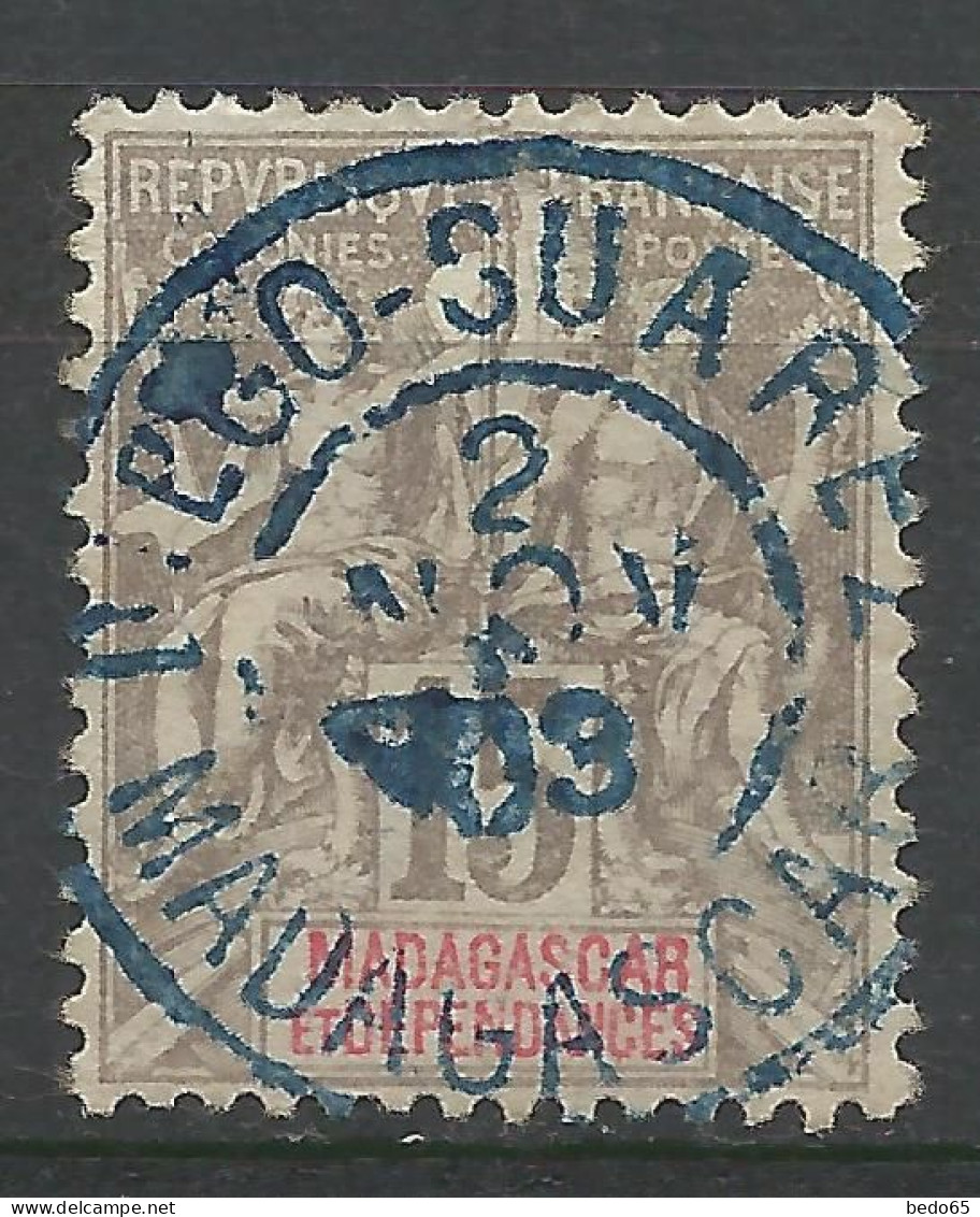 MADAGASCAR N° 44 CACHET DIEGO-SUAREZ Bleu / Used - Oblitérés