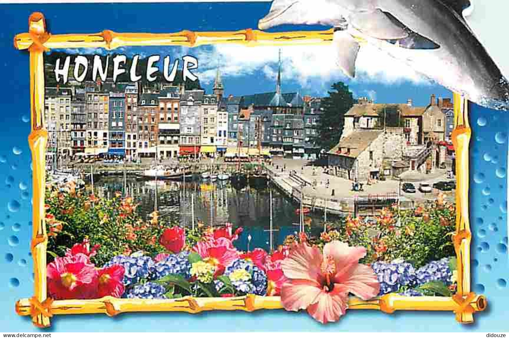 Animaux - Dauphins - Honfleur - Le Vieux Bassin - Les Façades Typiques Du Quai Ste Catherine - La Lieutenance - CPM - Vo - Delphine