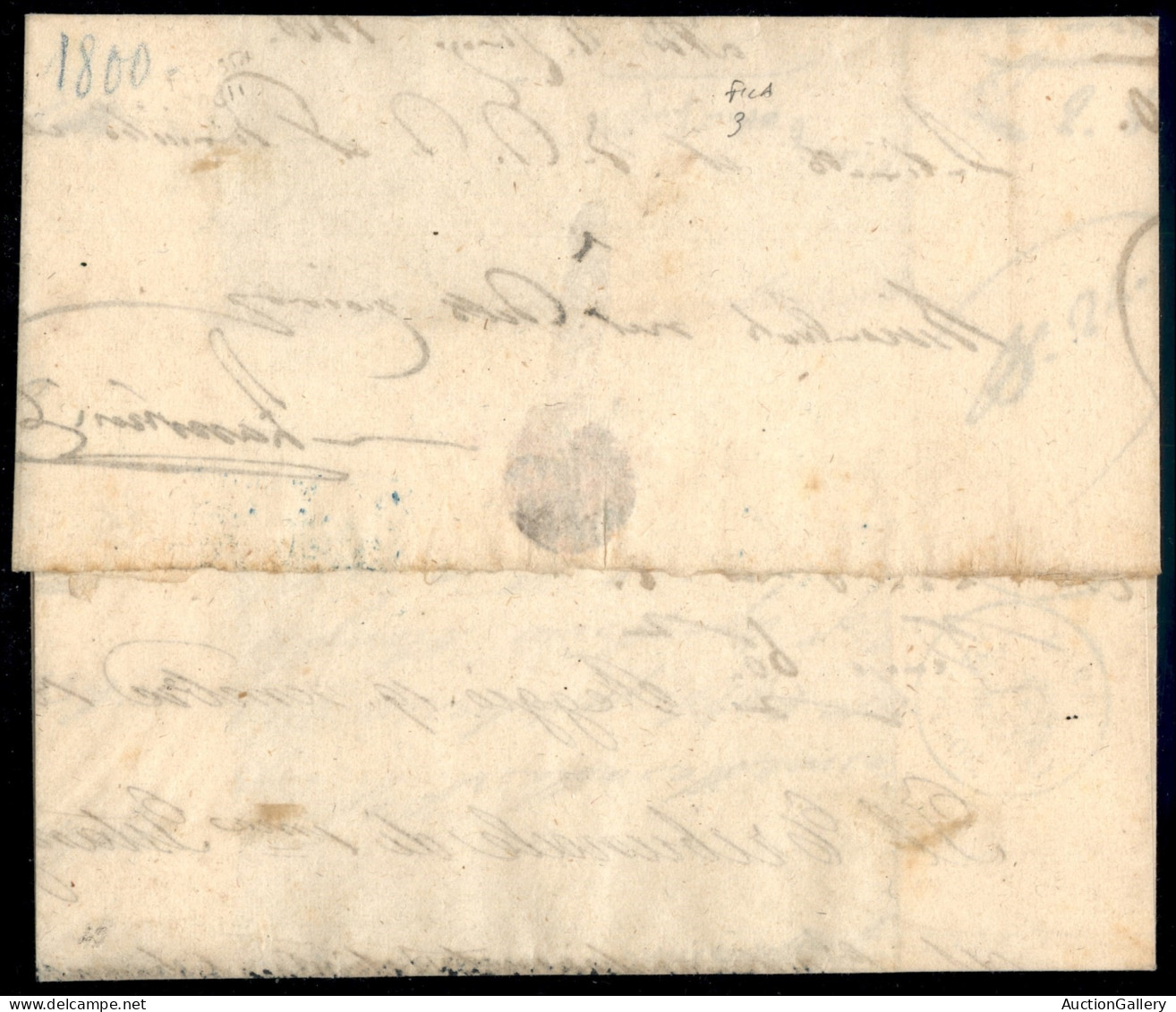 Antichi Stati Italiani - Modena - 40 Cent (17) + 5 Cent (12) - Raccomandata Da Reggio A Castelnuovo Di Sotto Del 6.1.186 - Sonstige & Ohne Zuordnung