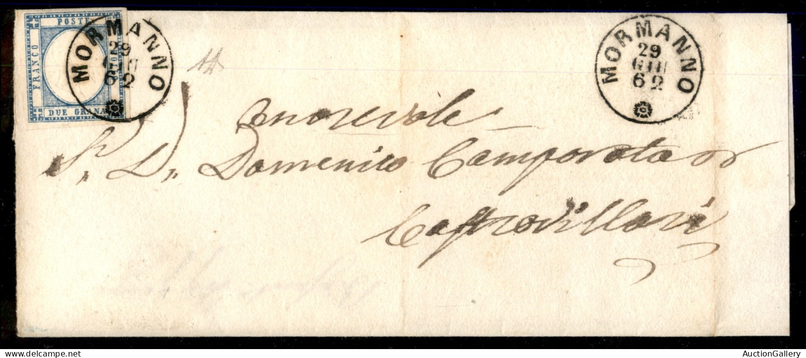 Antichi Stati Italiani - Province Napoletane - Fresca Lettera Da Mormanno 29.6.62 (P.ti 7) Recante 2 Grana (20) - Buoni  - Sonstige & Ohne Zuordnung