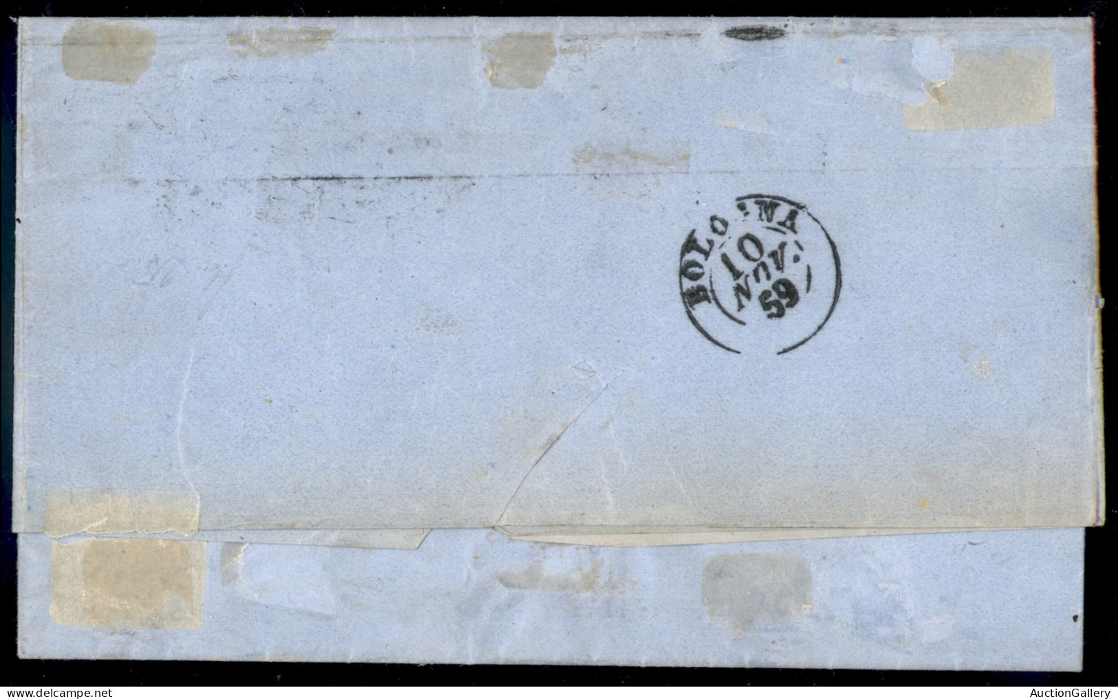 Antichi Stati Italiani - Romagne - 3 Bai (4) Isolato Su Lettera Da Cesena A Bologna Del 9.11.1859 - R. Mezzadri + A. Die - Altri & Non Classificati