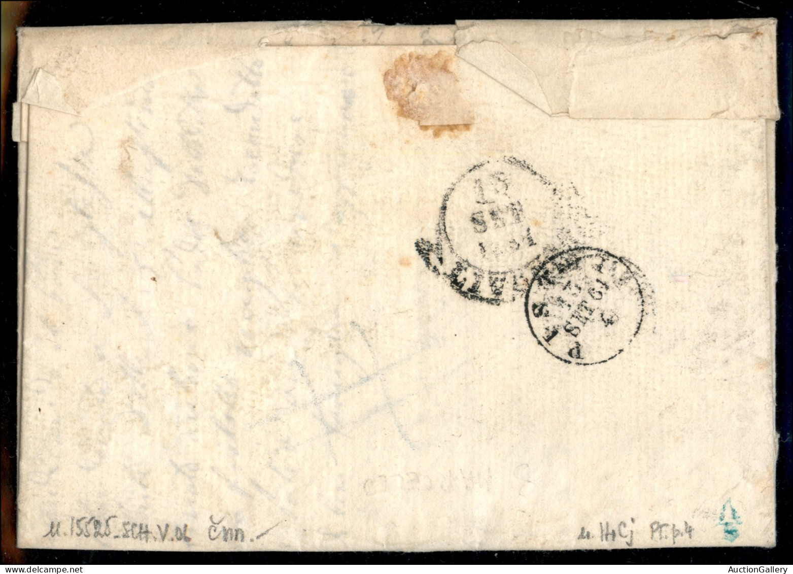 Antichi Stati Italiani - Sardegna - Lettera Da S. Marcello 13.9.61 Affrancata Con 10 Cent Bruno Cioccolato Scuro (14Ci)  - Other & Unclassified