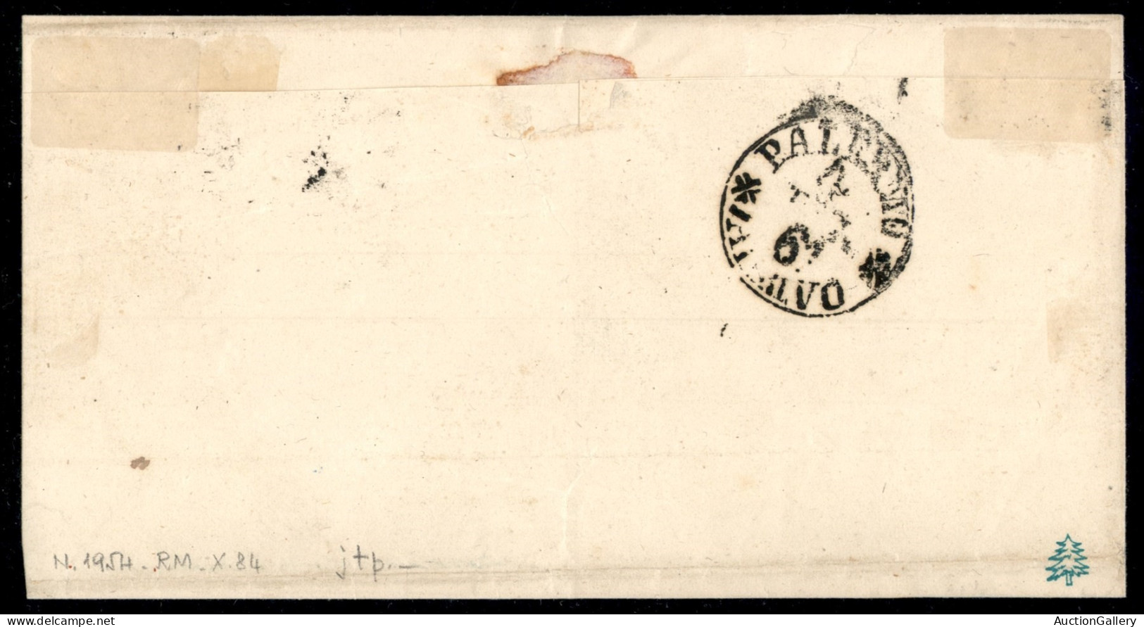 Antichi Stati Italiani - Sicilia - Lettera Da Petralia Sopr 2.12.61 (P.ti 8) Affrancata Con 10 Cent (14Cf) Molto Bene Ma - Other & Unclassified