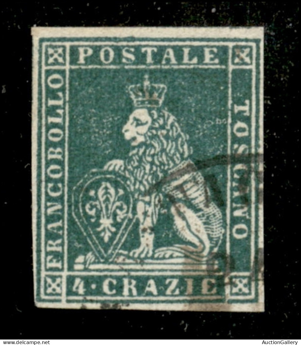 Antichi Stati Italiani - Toscana - 1857 - 4 Crazie Verde (14) Usato - Fresco E Con Ottimi Margini - Autres & Non Classés